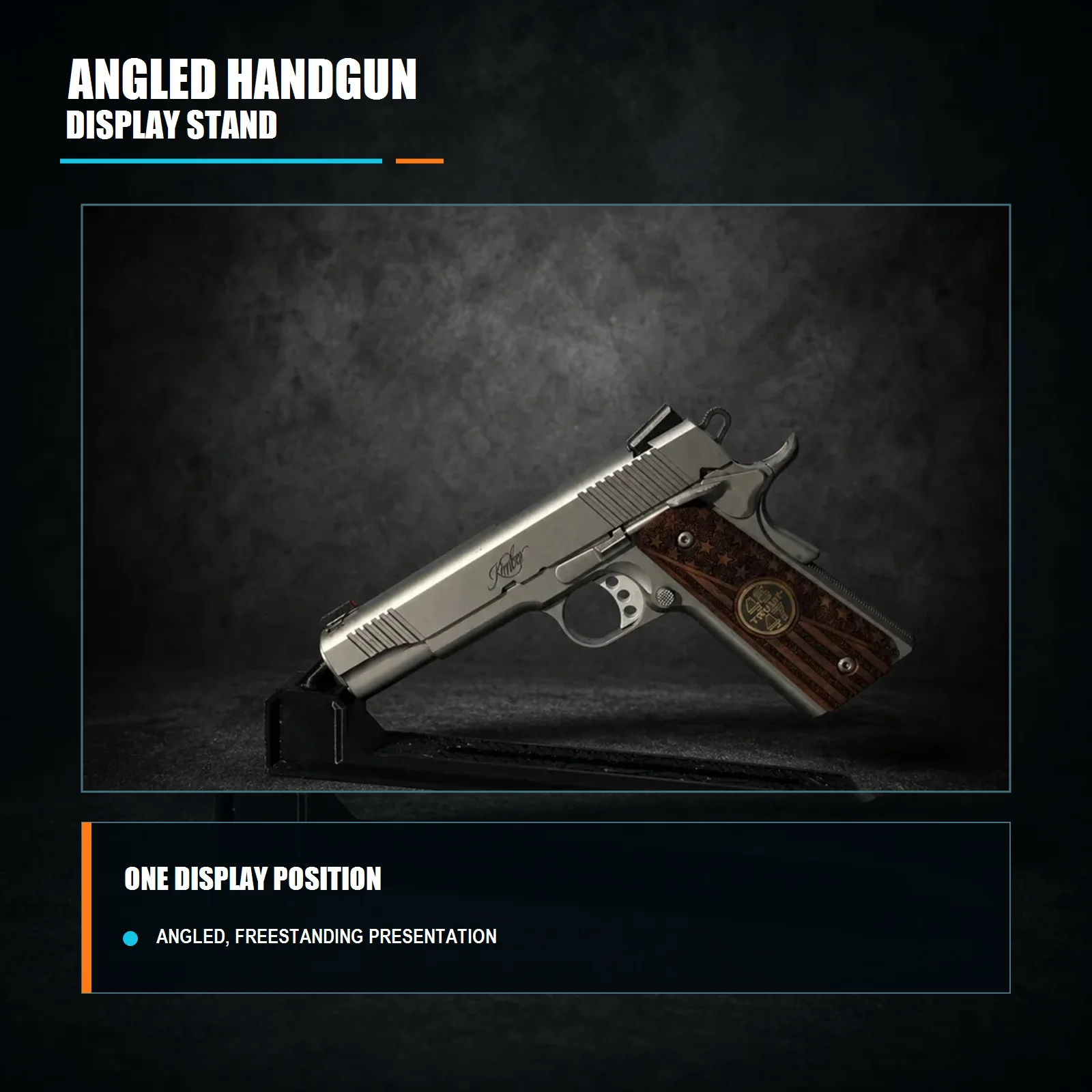 Angled Handgun Display Stand